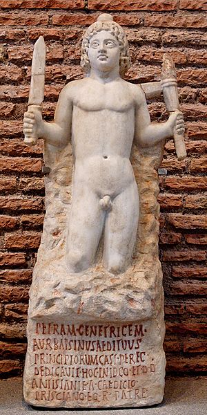 Mithras emerging from a rock