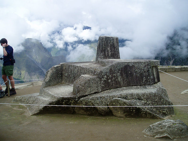 The Intihuatana Stone at the city of Machu Picchu. (photo copyright Jordan Klein 2005)