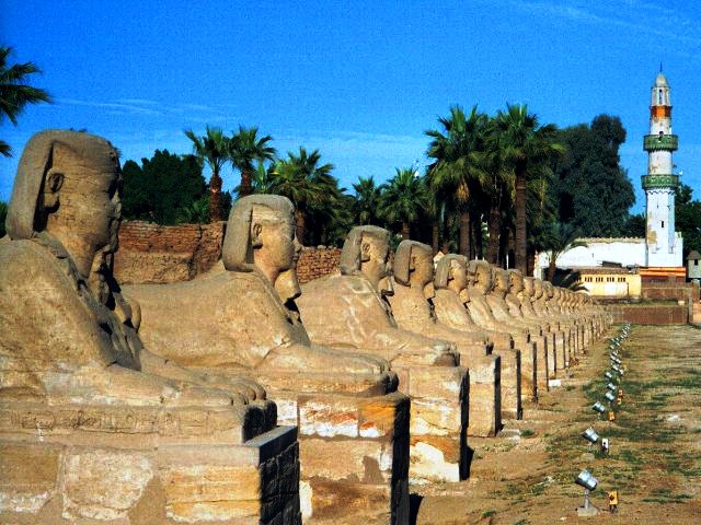 Sphinxes at the Luxor Temple Sphinxes at the Luxor Temple