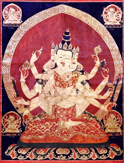 Tibetan Buddhist depiction of alchemy from the 17th century.