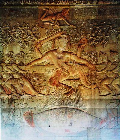 The Churning of the Milky Ocean at Angkor Wat