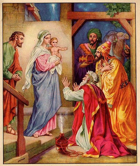 The wise men visit Jesus