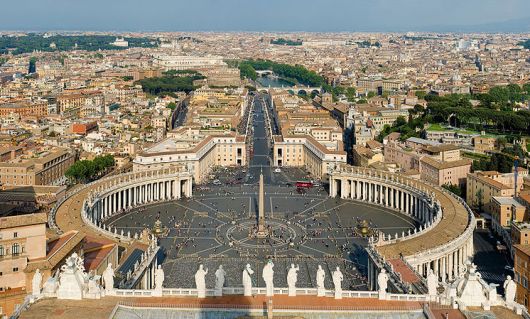 View of Rome from Vatican City - photo by David Iliff