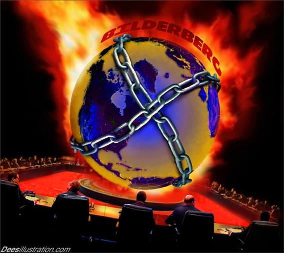 The Bilderberg Group is an ultra-secretive annual gathering of elite global powerbrokers. Source: deesillustrations.com